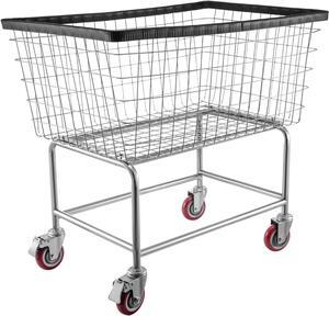 VEVOR Wire Laundry Cart Wire Laundry Basket 4.5 Bushel Heavy Duty W/ 5'' Wheels