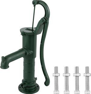 Vevor Antique Hand Water Pump Pitcher Pump Cast Iron For Yard Ponds Garden Green