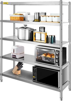 Kitchen Shelves Shelf Rack Stainless Steel Shelving Organizer Units 60*72 Inch