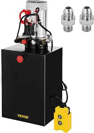 VEVOR Hydraulic Power Unit Hydraulic Pump Double Acting 20 Quart Dump Trailer Pack