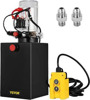 VEVOR 12 Quart Double Acting Hydraulic Pump Dump Trailer Unit Pack Iron Remote