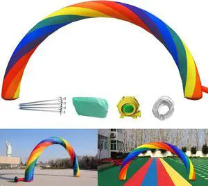 VEVOR Inflatable Rainbow Arched Door Advertising Arch 26ft*10ft (8*4m) Holiday Decorat