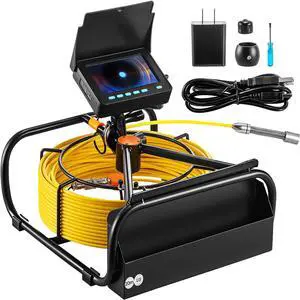 VEVOR Sewer Camerapipe Inspection Camera 20m / 65.6ft Cable 4.3 In. Lcd Monitor