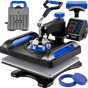 VEVOR Multifunctional 5 In 1 Heat Press T-shirt Mug Hat 12 X 15 Digital Transfer