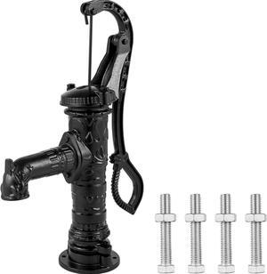 VEVOR Antique Hand Water Pump Pitcher Pump Cast Iron For Yard Ponds Garden Black