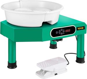 VEVOR Electric Pottery Wheel 25cm Ceramic Lcd Display W/foot Pedal Sculpting Tool 350w
