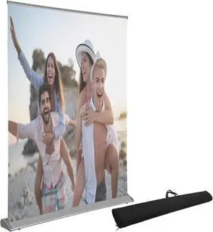 VEVOR Pull Up Projector Screen Floor Standing Projector Screen 70" 16:9 Portable