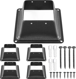 VEVOR Deck Post Base Post Base Skirt 5 Pcs Post Support Flange 4 X 4" Base VEVOR Deck Post Base Post Base Skirt 5 Pcs Post Support Flange 4 X 4" Base