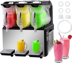 30L Triple-Bowl Full Size Slush Frozen Drink Machine 1250W Commercial Use