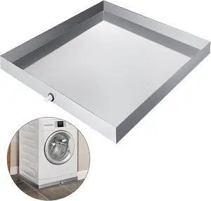 VEVOR Washing Machine Drip Pan 32 X 30 Galvanized Steel 1.2mm ,w/ Drain Hole