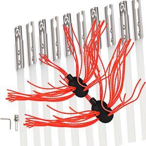 VEVOR Chimney Brush Chimney Sweep Kit 33ft Sweeping Cleaning Tool 10 Rods+extra Head