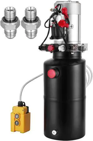 VEVOR 8 Quart Double Acting Hydraulic Pump Dump Trailer Power Unit Crane Car