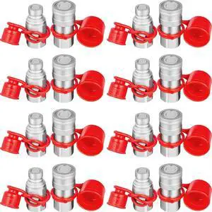 VEVOR 8 Sets 1/2" Npt Skid Steer Flat Face Hydraulic Quick Connect Couplers For Bobcat