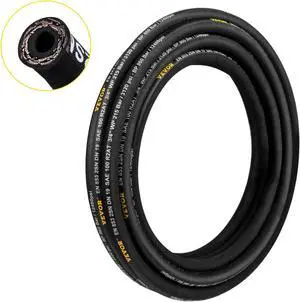 VEVOR Hydraulic Hose, Coiled Hydraulic Hose 100 Ft,3/8",high Pressure 4800 Psi