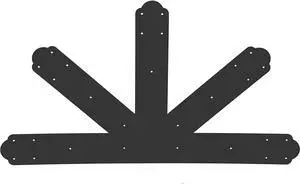 VEVOR Gable Plate Truss Connector Plates 12:12 Gable Bracket Black Powder-coated