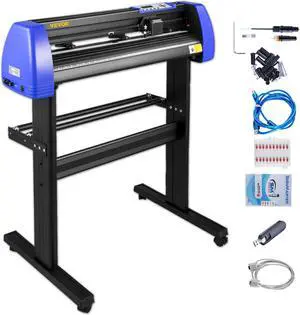VEVOR 28" Vinyl Cutter/Plotter Sign Cutting Machine Software 20Blades LCD Black