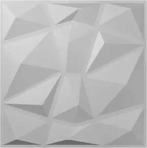 VEVOR 3d Pvc Wall Panels Textured Diamond Design 13 Tiles 35 Sf Art White Waterproof