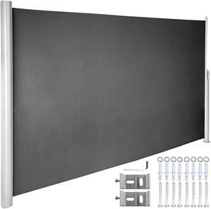 VEVOR Retractable Side Awning Patio Screen Retractable Fence 63x118inch Privacy Screen