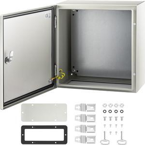 VEVOR 16x16x8'' Carbon Steel Electrical Enclosure Wall Mount Junction Box Ip65