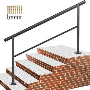 VEVOR Stair Handrail Fits 4 or 5 Steps Handrail Stair Railing Outdoor Porch Hand Rails