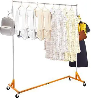 Vevor Z-truck Clothing Rack Rolling Garment Z Rack Lockable Casters Heavy-duty