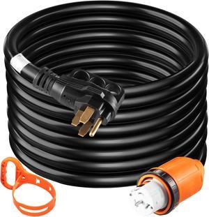Vevor Generator Power Cord 30ft Locking Connector 125/250v 50amp Extension Cord