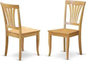 Set of 2 Chairs AVC-OAK-W Avon Dining Room Chair Wood Seat - Oak Finish Set of 2 Chairs AVC-OAK-W Avon Dining Room Chair Wood Seat - Oak Finish