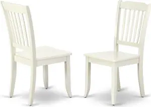 Set of 2 Chairs DAC-LWH-W Danbury vertical slatted back chairs in Linen white finish Set of 2 Chairs DAC-LWH-W Danbury vertical slatted back chairs in Linen white finish