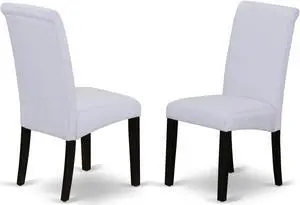 Set of 2 Chairs PBA1T05 Parson Chair with Black Finish Leg and Grey fabric Color Set of 2 Chairs PBA1T05 Parson Chair with Black Finish Leg and Grey fabric Color