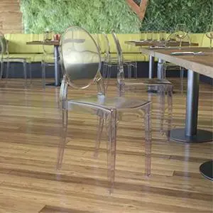 Set of 4 Transparent Crystal Extra Wide Resin 700 LB. Weight Capacity Banquet and Event Ghost Chairs for Indoor/Outdoor Use