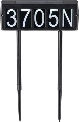 Solar Address Sign with Dual Color LEDs