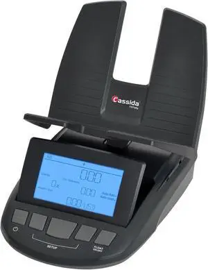 Cassida Till Tally Professional & Portable Money Counting Scale Coin, Rolls & Bill Counter with Value Count, Float Function, Printing Capabilities and Optional Batteries (AAA)
