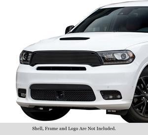 2018 Dodge Durango Only For Rt And Srt/2019-2020 Dodge Durango Only For Gt And Rt And Srt Stainless Steel Black Powder Coated Finish 8X6 Horizontal Billet Black Stainless Steel Billet Grille