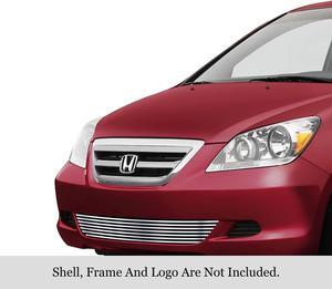 2005-2007 Honda Odyssey Stainless Steel Silver Hairline Finish Finish 8X6 Horizontal Billet Stainless Steel Billet Grille