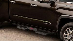2022-2023 Toyota Tundra CrewMax Carbon Steel Black Finish Door 2 Door Drop Style Side Step Nerf Bar DS