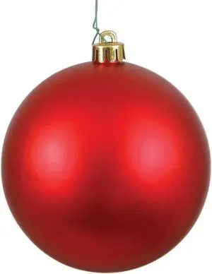 Vickerman 3" Red Matte Ball UV Drilled 12/Bag - N590803DMV