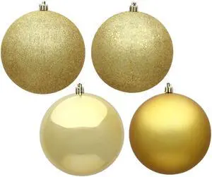 Vickerman 3" Gold 4 Finish Orn Asst 16/Box - N590808
