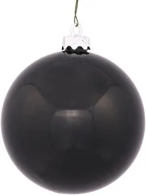 Vickerman 3" Black Shiny Ball UV Drilled 12/Bag - N590817DSV