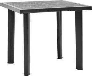 vidaXL Garden Table Anthracite 31.5"x29.5"x28.3" Plastic
