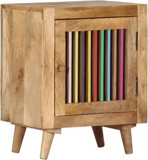 vidaXL Bedside Cabinet 15.7"x11.8"x11.8" Solid Mango Wood