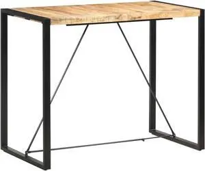vidaXL Bar Table 55.1"x27.6"x43.3" Solid Mango Wood
