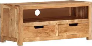 vidaXL TV Cabinet 34.6"x13.8"x15.7" Solid Wood Acacia