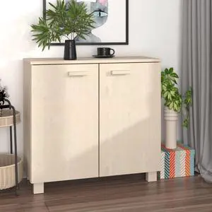 vidaXL Sideboard Honey Brown 33.5"x13.8"x31.5" Solid Wood Pine vidaXL Sideboard Honey Brown 33.5"x13.8"x31.5" Solid Wood Pine