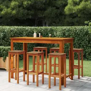 vidaXL Bar Stools 6 pcs Solid Wood Acacia vidaXL Bar Stools 6 pcs Solid Wood Acacia