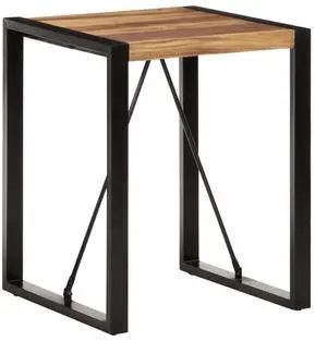 vidaXL Dining Table 23.6"x23.6"x29.5" Solid Acacia Wood with Sheesham Finish