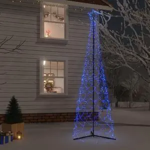 vidaXL Christmas Cone Tree Blue 500 LEDs 39.4"x118.1"