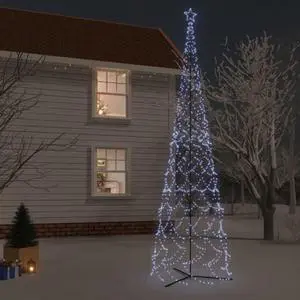 vidaXL Christmas Cone Tree Cold White 3000 LEDs 90.6"x315"