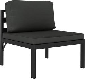 vidaXL Sectional Middle Sofa with Cushions Aluminum Anthracite