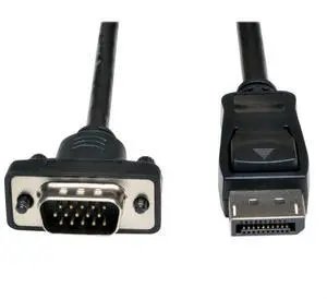 Tripp Lite P581-006-VGA-V2 6 ft. DisplayPort 1.2 to VGA Active Adapter Cable, DP with Latches to HD15 (M/M), 1920x1200/1080p Tripp Lite P581-006-VGA-V2 6 ft. DisplayPort 1.2 to VGA Active Adapter Cable, DP with Latches to HD15 (M/M), 1920x1200/1080p