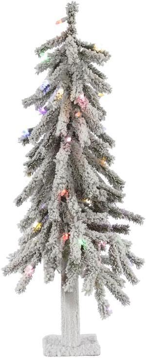 Vickerman 2' x 14" Flocked Alpine 72T 50 Multi LED - A807422LED